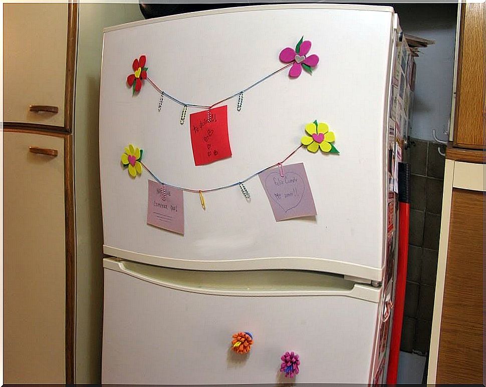 Create fridge magnets with clothespins