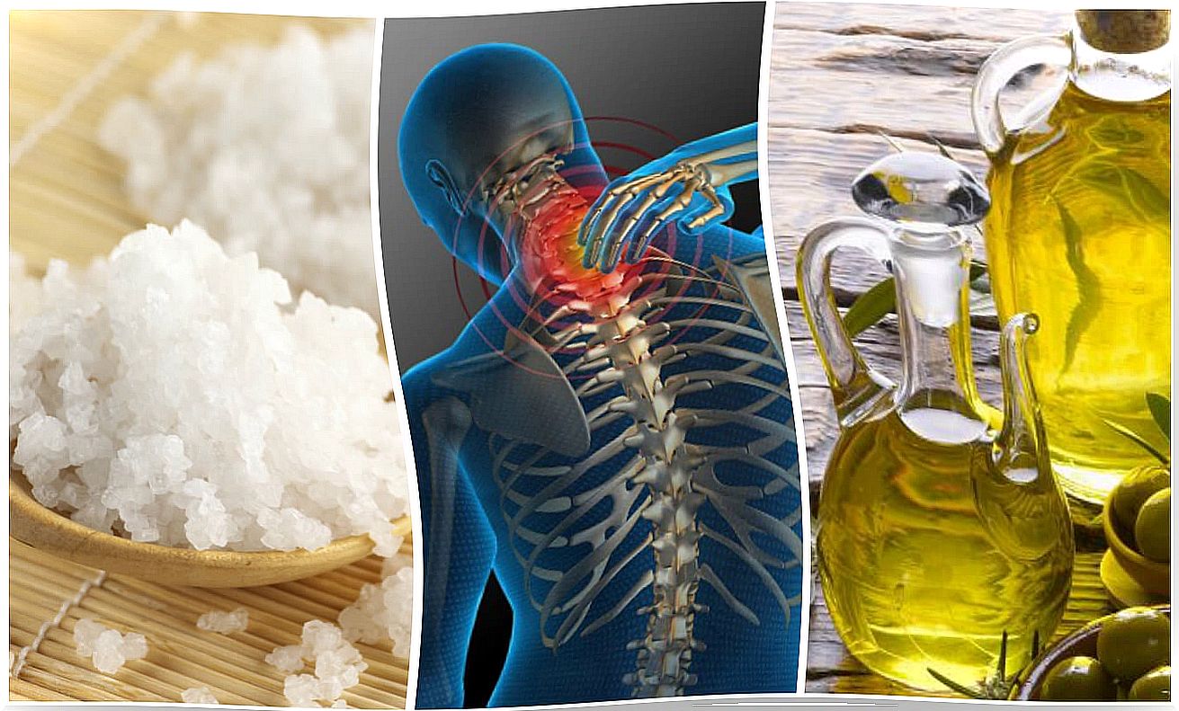 Epsom salts and olive oil, a natural combination to relieve head and neck pain