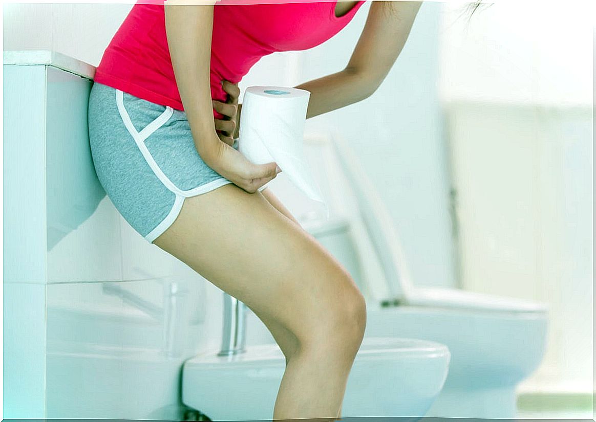 Woman with traveler's diarrhea.