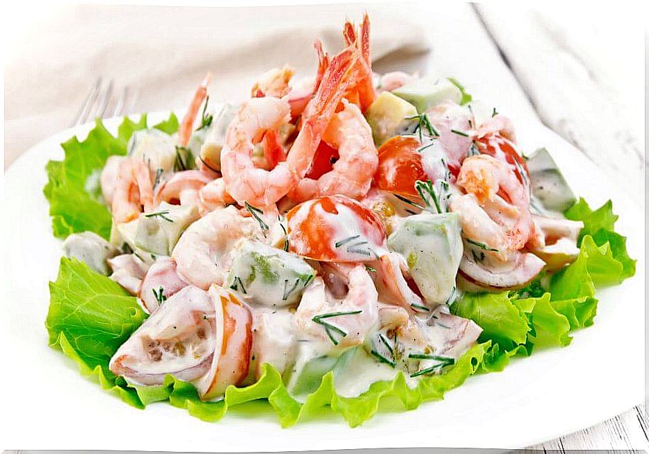 Shrimp salad recipe.