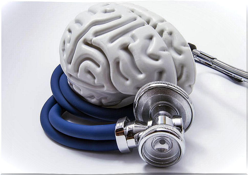 Representation of brain with a stethoscope